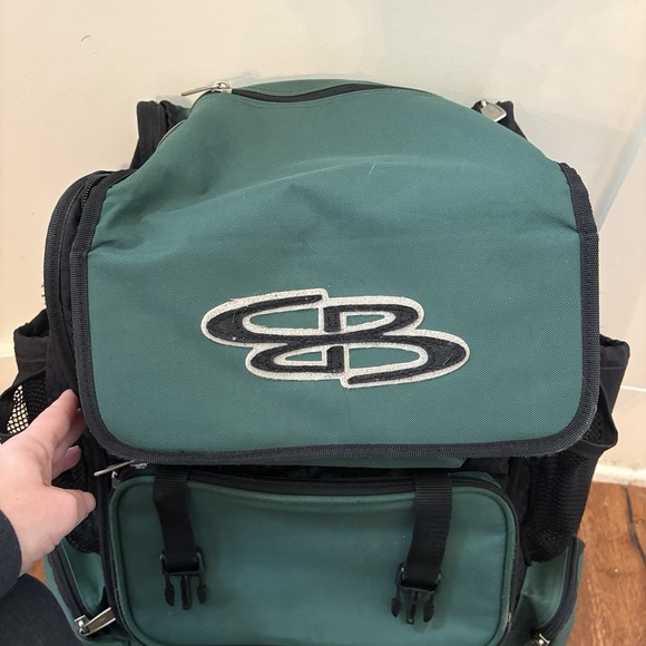 Boombah Superpack Baseball/Softball Bag Bat Pack Backpack Green & Black - Picture 13 of 15